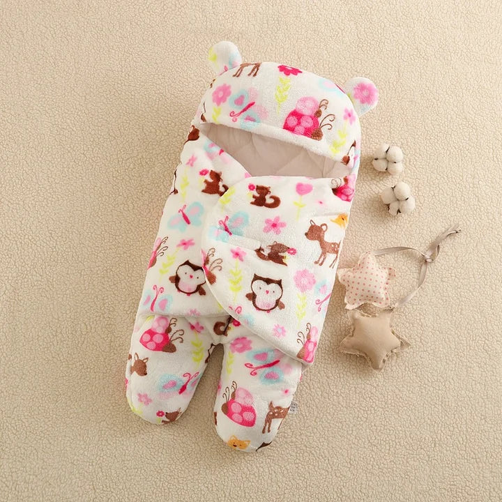 Printed Flannel Split Leg Sleeping Bag for 16 to 24 inch Reborn Dolls