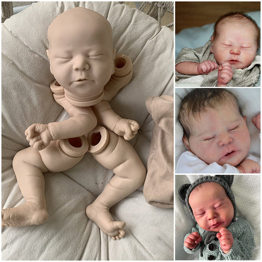 Kit bambola reborn Chase da 21 pollici con occhi chiusi e non verniciata