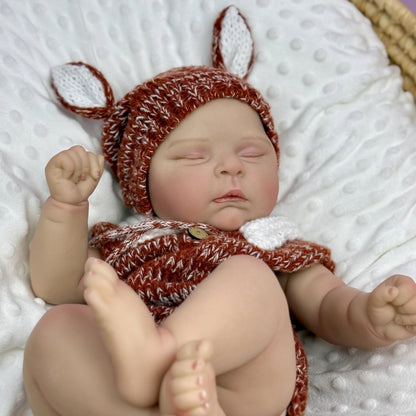 Bambola Reborn da 20 pollici con corpo morbido e pelle 3D che dorme - Peaches