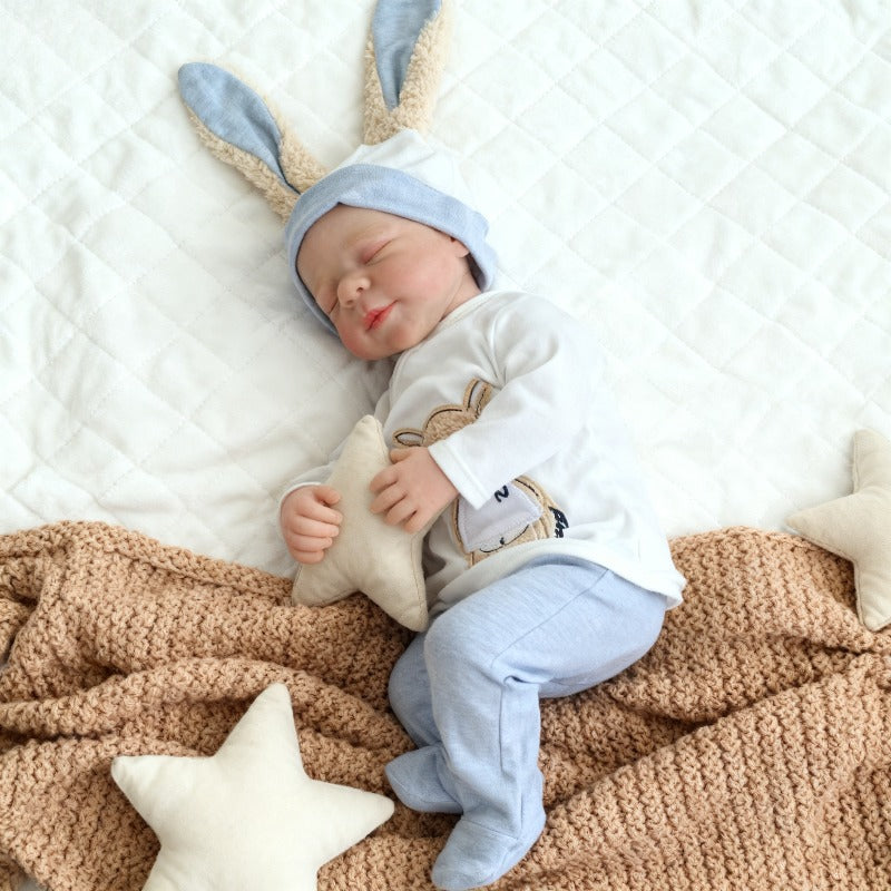 48cm Lifelike Hand-painted Closed Eyes Reborn Newborn Baby Doll Pascale
