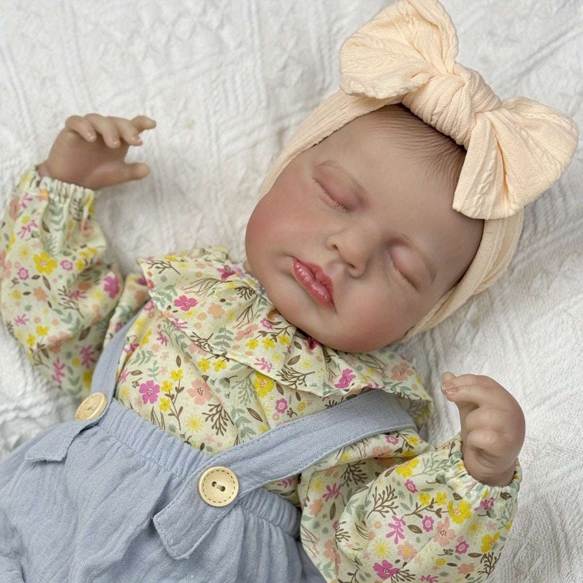 20 Inches Asleep LouLou Reborn Doll Girl in Floral Clothes