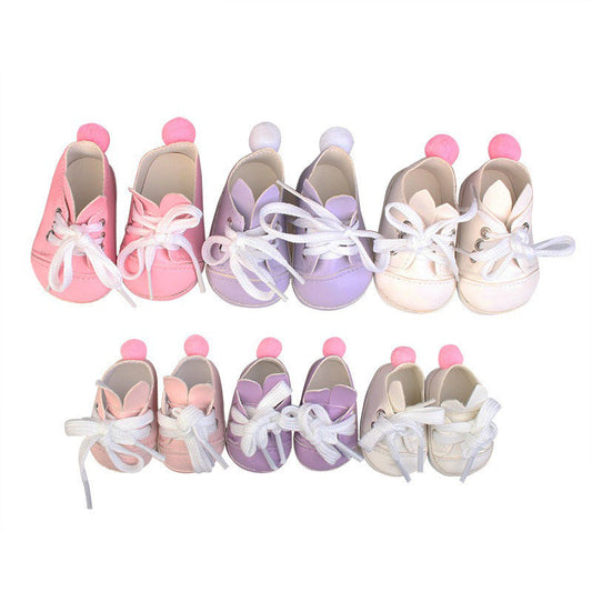 Scarpe da coniglio carine per bambole reborn da 17-18 pollici