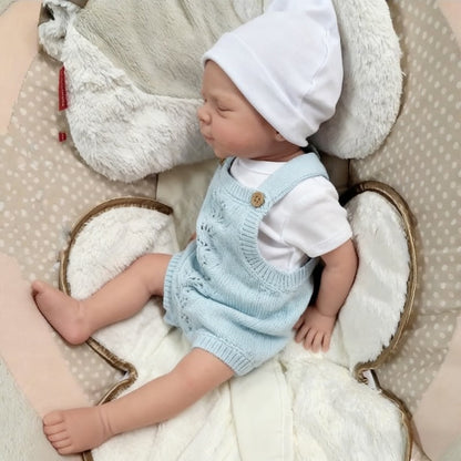 Bambola reborn realistica dipinta a mano da 48 cm Pascale che dorme