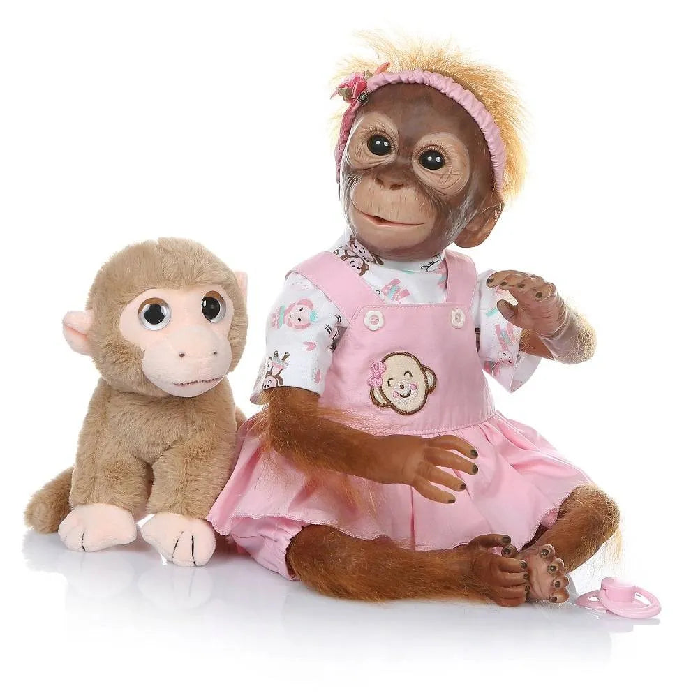 21'' 52CM Handmade Detailed Paint Reborn Baby Monkey