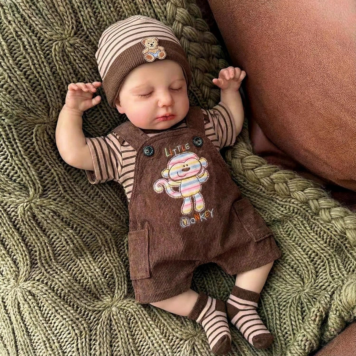 20 Inches Lifelike Closed Eyes Loulou Reborn Baby Boy