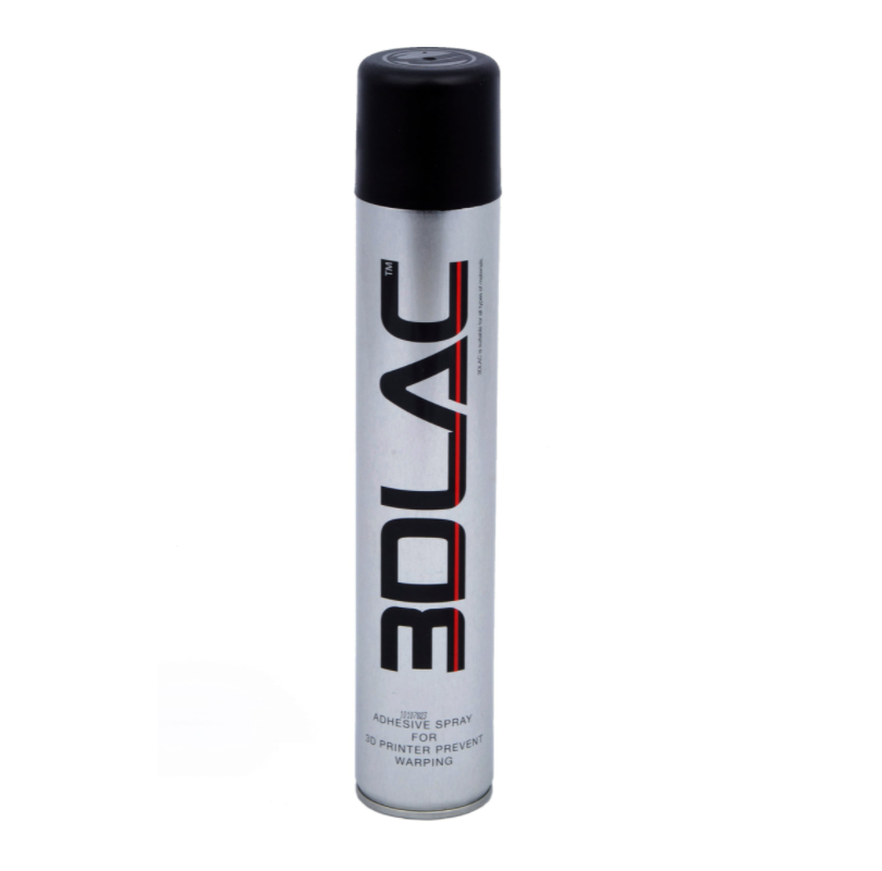 3DLAC hechtspray 400 ml voor 3D-printen, zilveren spuitbus met zwarte dop
