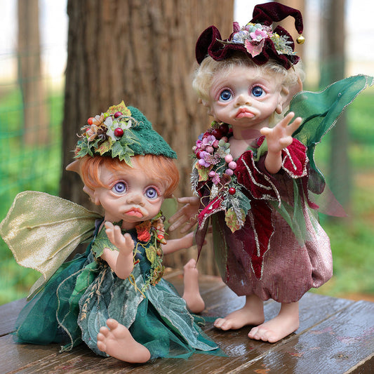 16 Inches Lifelike Blue Eyes Reborn Twin Elfs