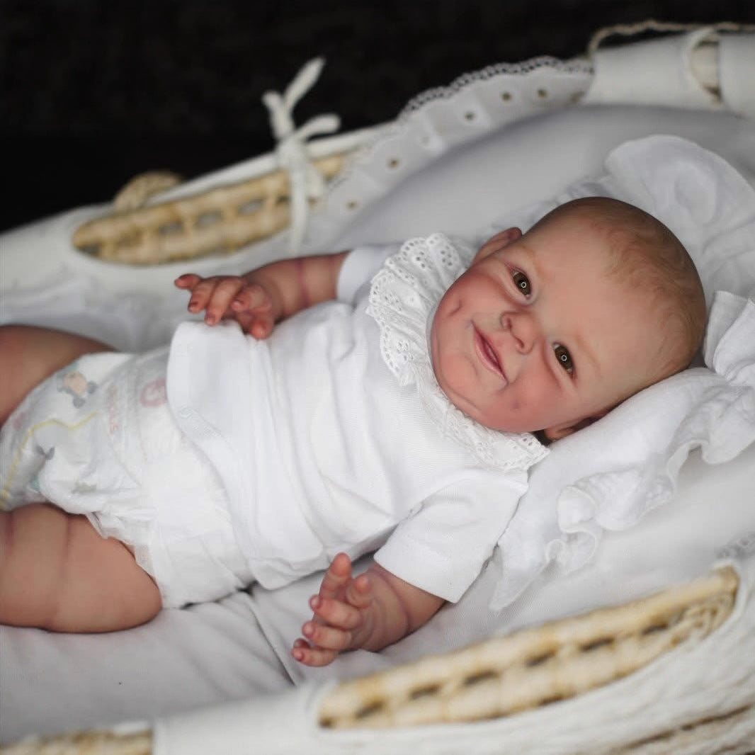 55cm Open Eyes Soft Body Smile Reborn Baby- Shaya