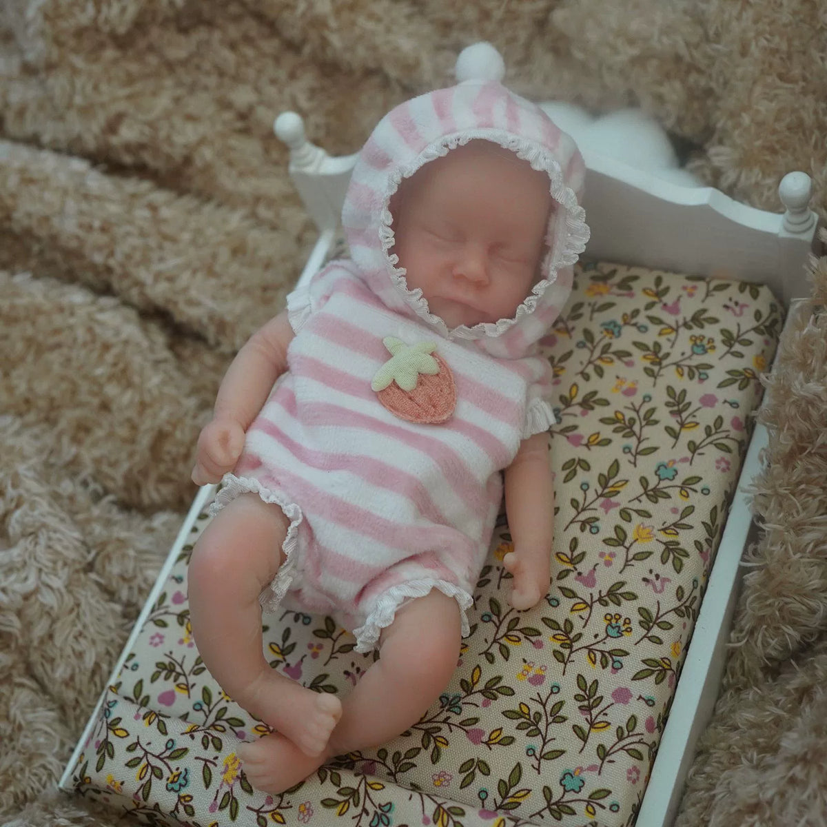 6 pollici occhi chiusi Mini Bambola Reborn Ragazzo/Ragazze-levi
