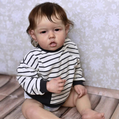Liam bambino reborn realistico da 22 pollici con capelli corti