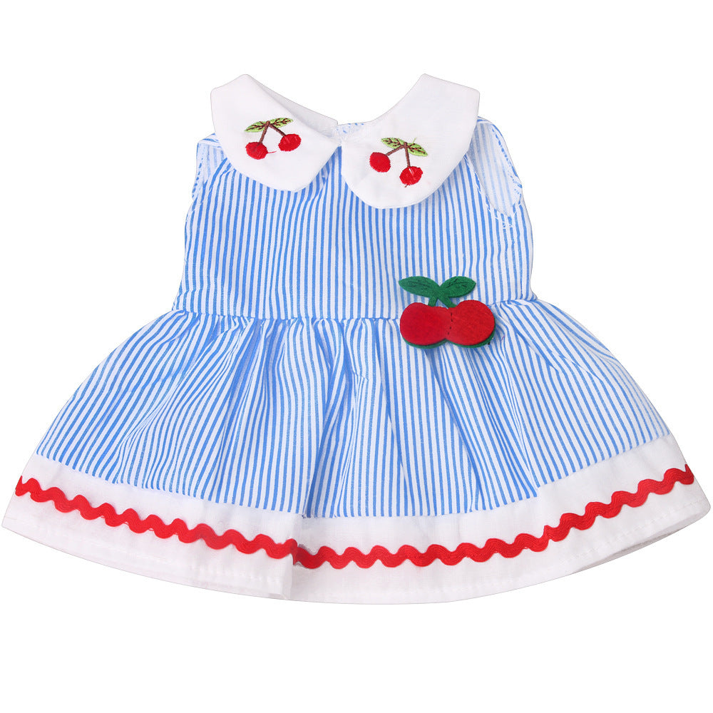 Vestito a righe carino per bambola reborn da 17-18 pollici