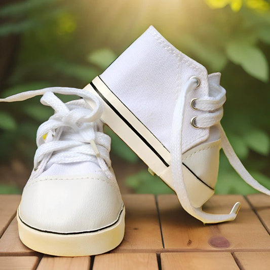 Scarpe alte in tela per bambola reborn da 50-55 cm