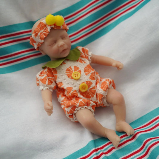 6 pollici occhi chiusi Mini Bambola Reborn ragazzo/ragazza-Darren