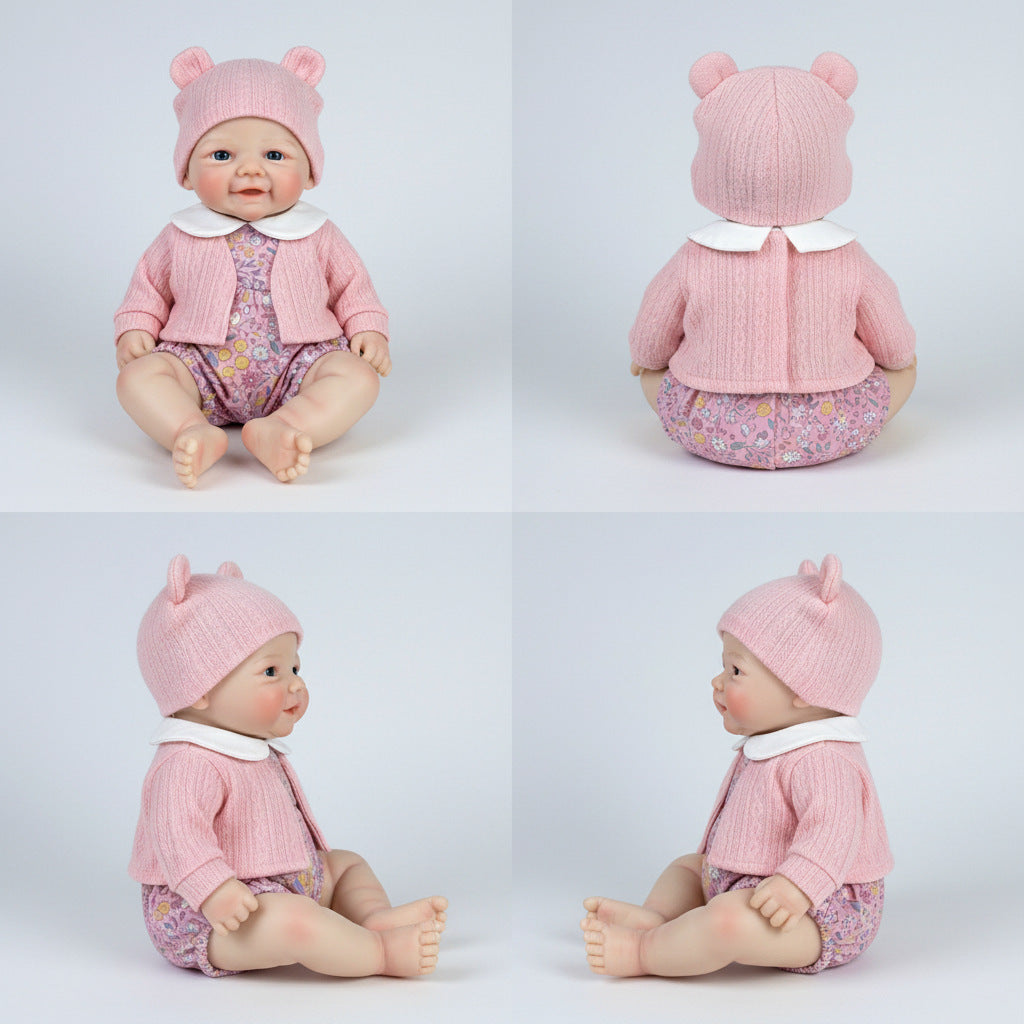 Vivienne bambina reborn in silicone con occhi azzurri da 30 cm