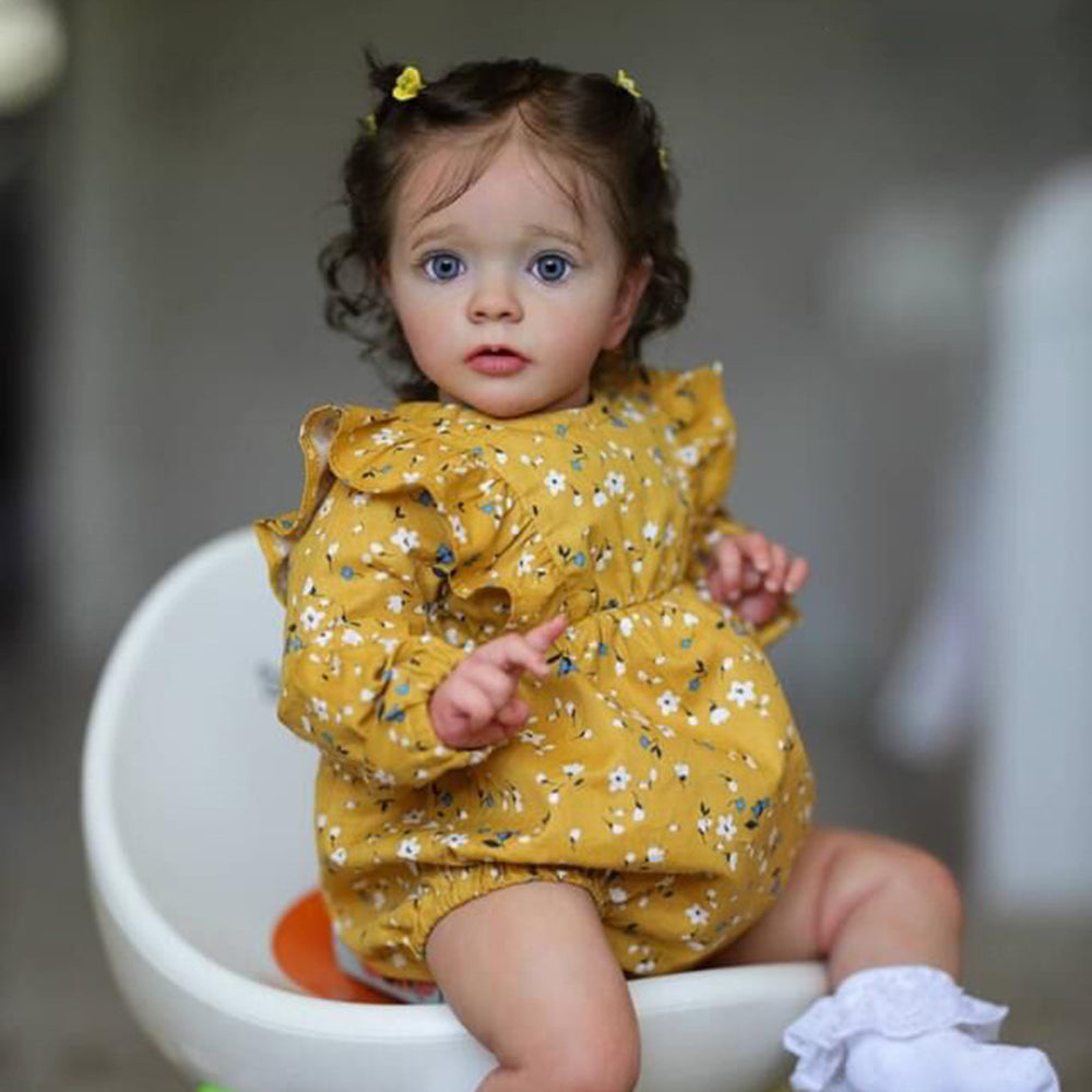 Bambole Reborn realistiche Lena da 22 pollici/55 cm con occhi aperti-Missy