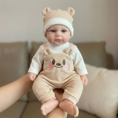 30cm Lifelike Open Eyes Silicone Reborn Doll Girl-Elijah