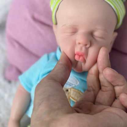 30cm Soft Full Silicone Closed Eyes Reborn Doll Boy-Loulou