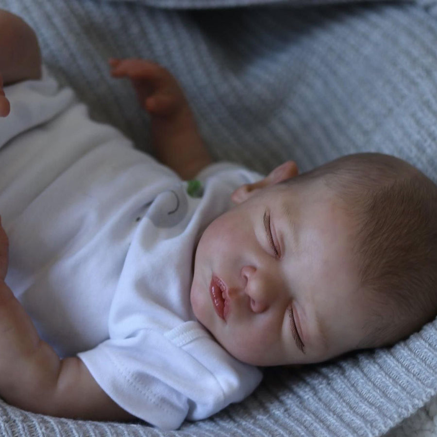 Elvira 19 inch lifelike reborn dolls with closed eyes-Sam