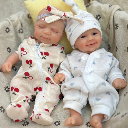 Mini reborn in morbido silicone da 20cm gemelle - Pascale e Sebastian