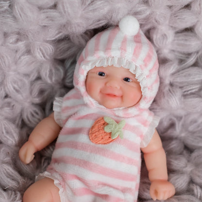 Mini bambola reborn in silicone da 6 pollici con occhi aperti - Vivi