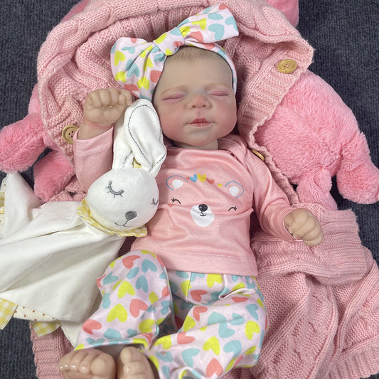 Bambola reborn realistica Joanne da 19 pollici che dorme - Pascale
