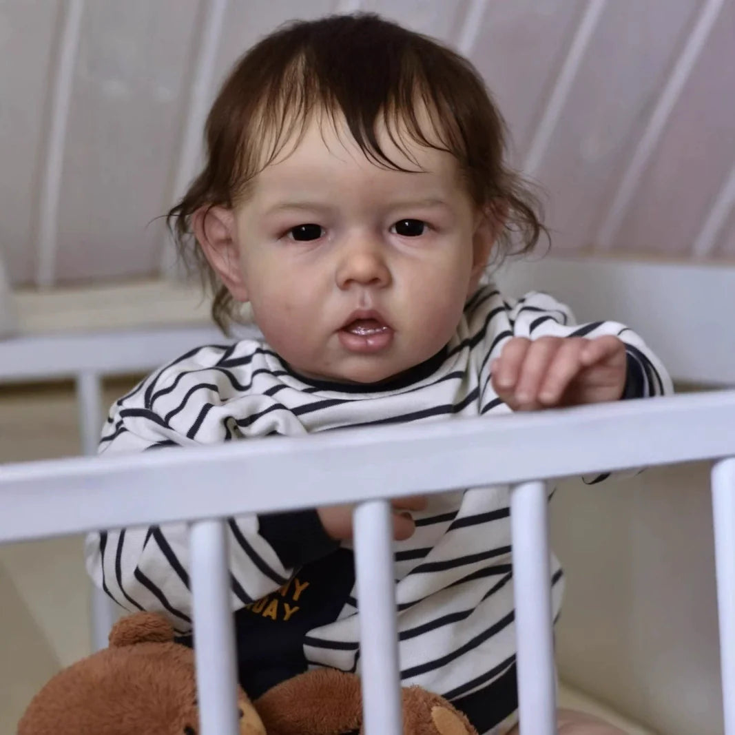 Liam bambino reborn realistico da 22 pollici con capelli corti