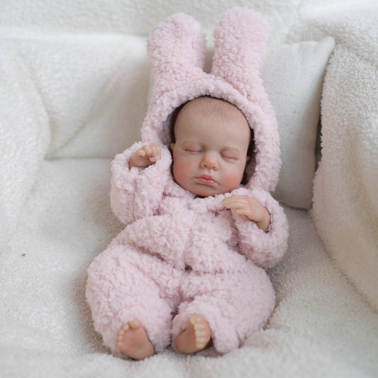 Bambola Reborn Mini realistica da 30 cm ragazza addormentata - Loulou