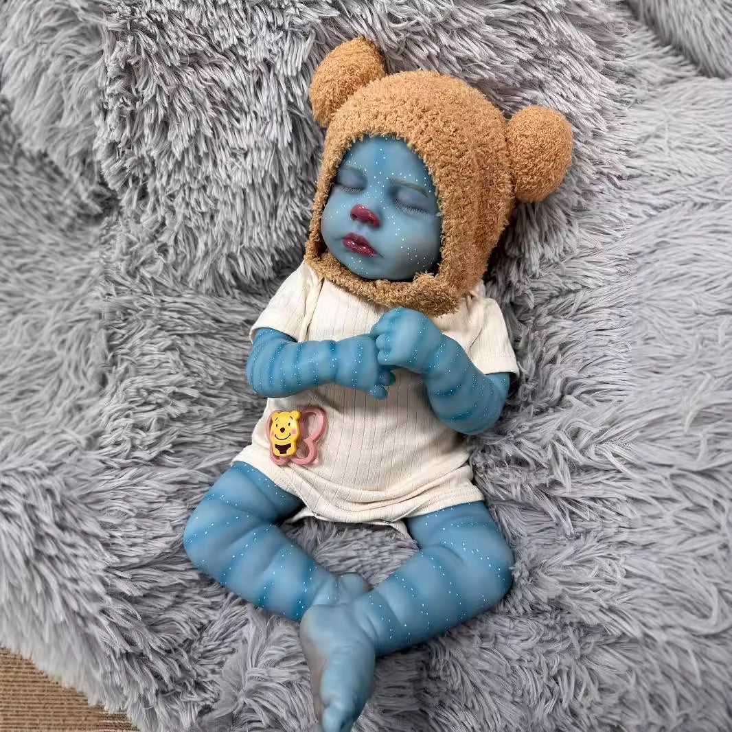 Bambola Reborn da 19 pollici con gli occhi chiusi Avatar-Loulou