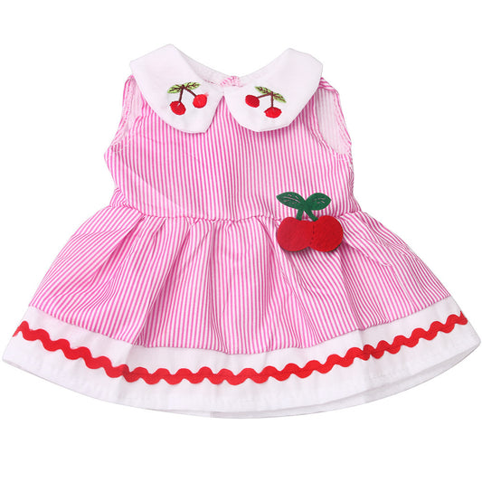 Vestito a righe carino per bambola reborn da 17-18 pollici