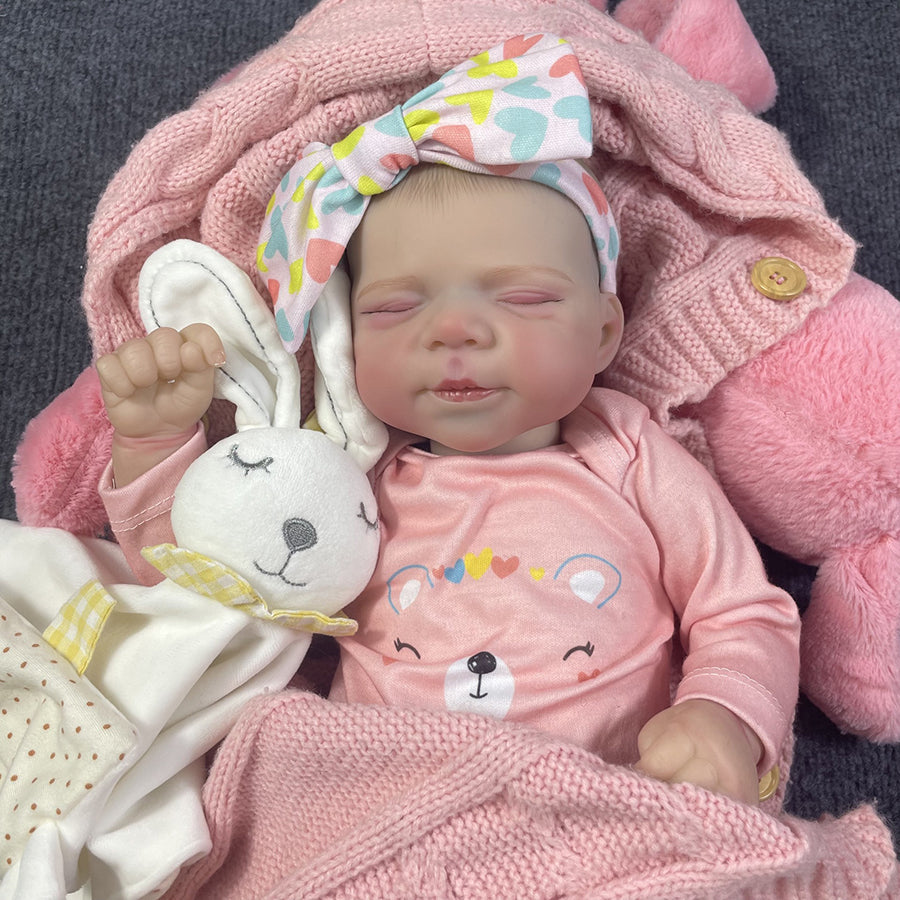 Bambola reborn realistica Joanne da 19 pollici che dorme - Pascale