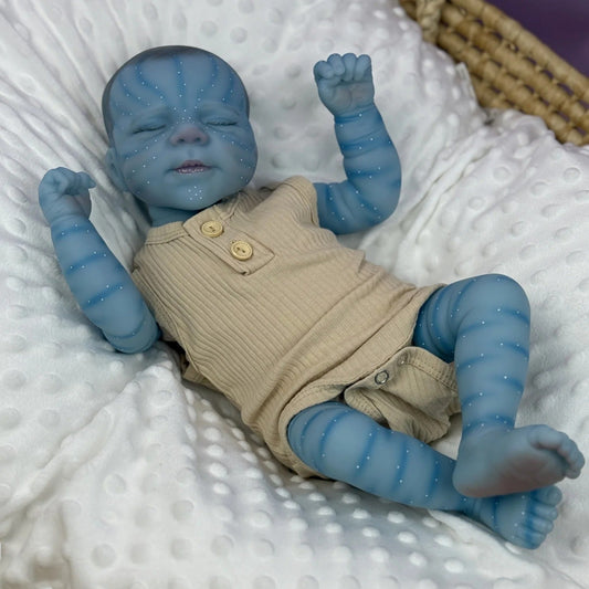 Bambola reborn Avatar Pascale con occhi chiusi 48 cm