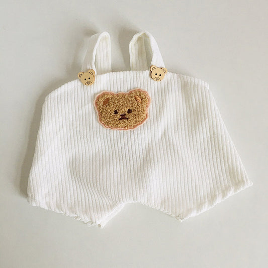 Tuta con bottoni a forma di orso per bambole da 30 cm
