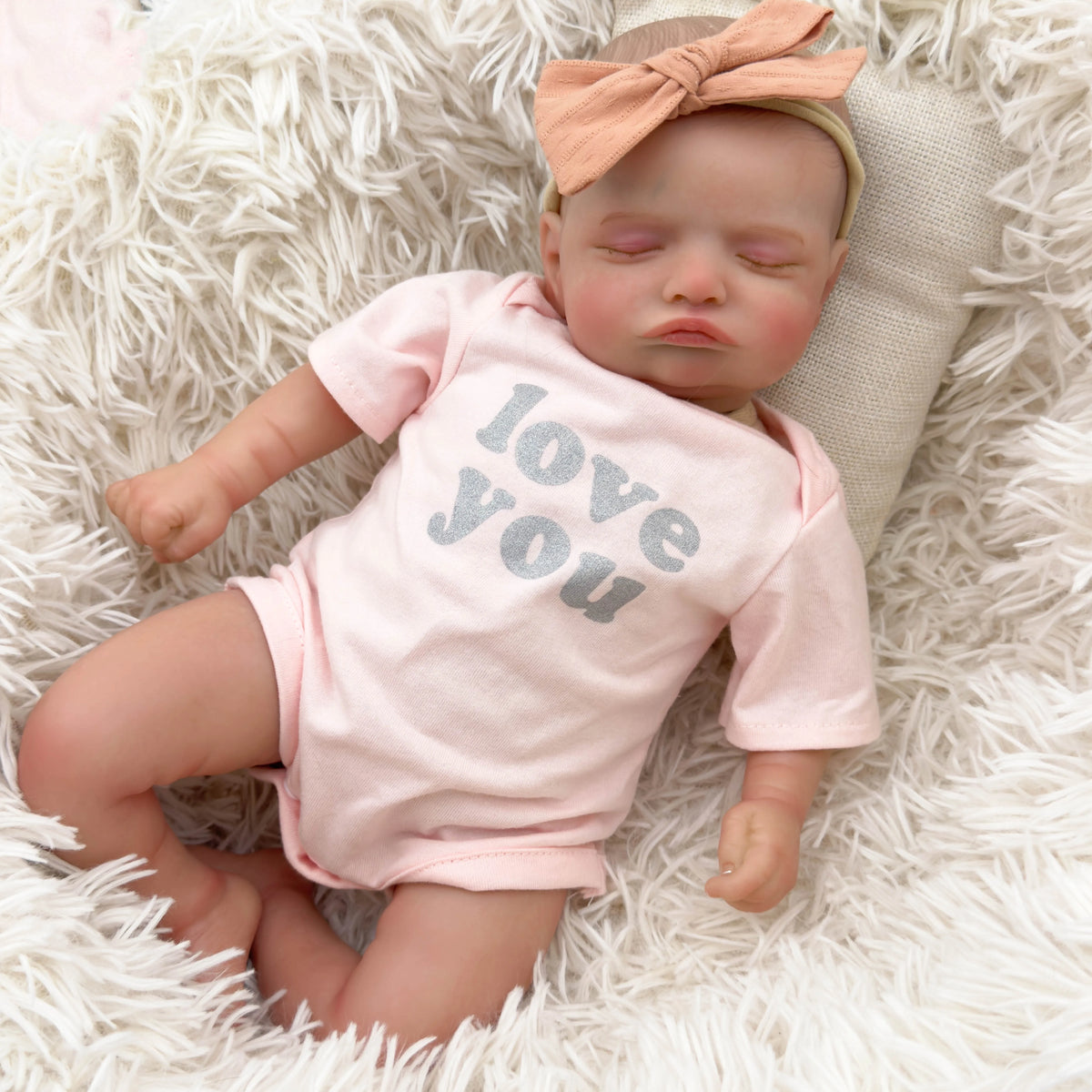 Bambole Reborn Rosalie realistiche da 20 pollici bambina con abiti rosa