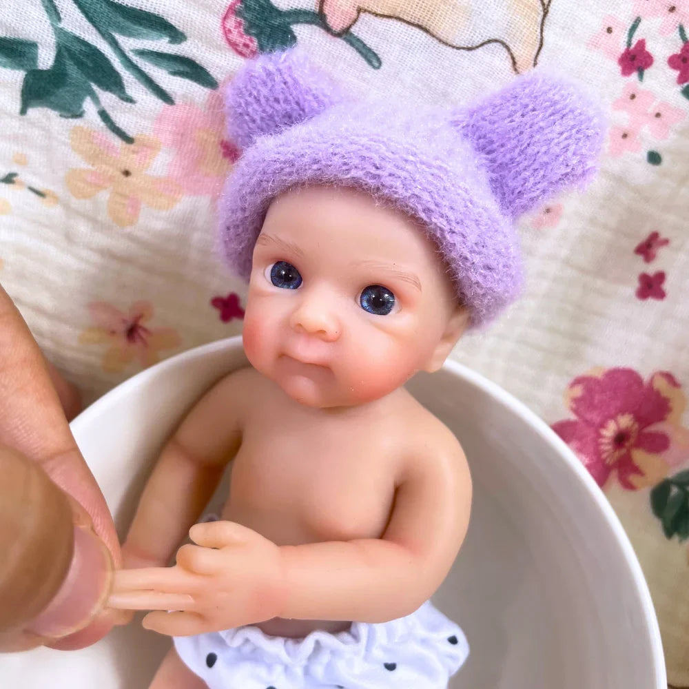 Bambola Reborn in Mini Silicone con Occhi Azzurri da 6 pollici - Bettie