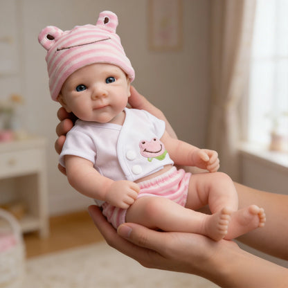 Bambina rinata Bettie in silicone da 30 cm con abiti rosa