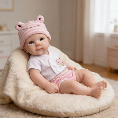 Bambina rinata Bettie in silicone da 30 cm con abiti rosa