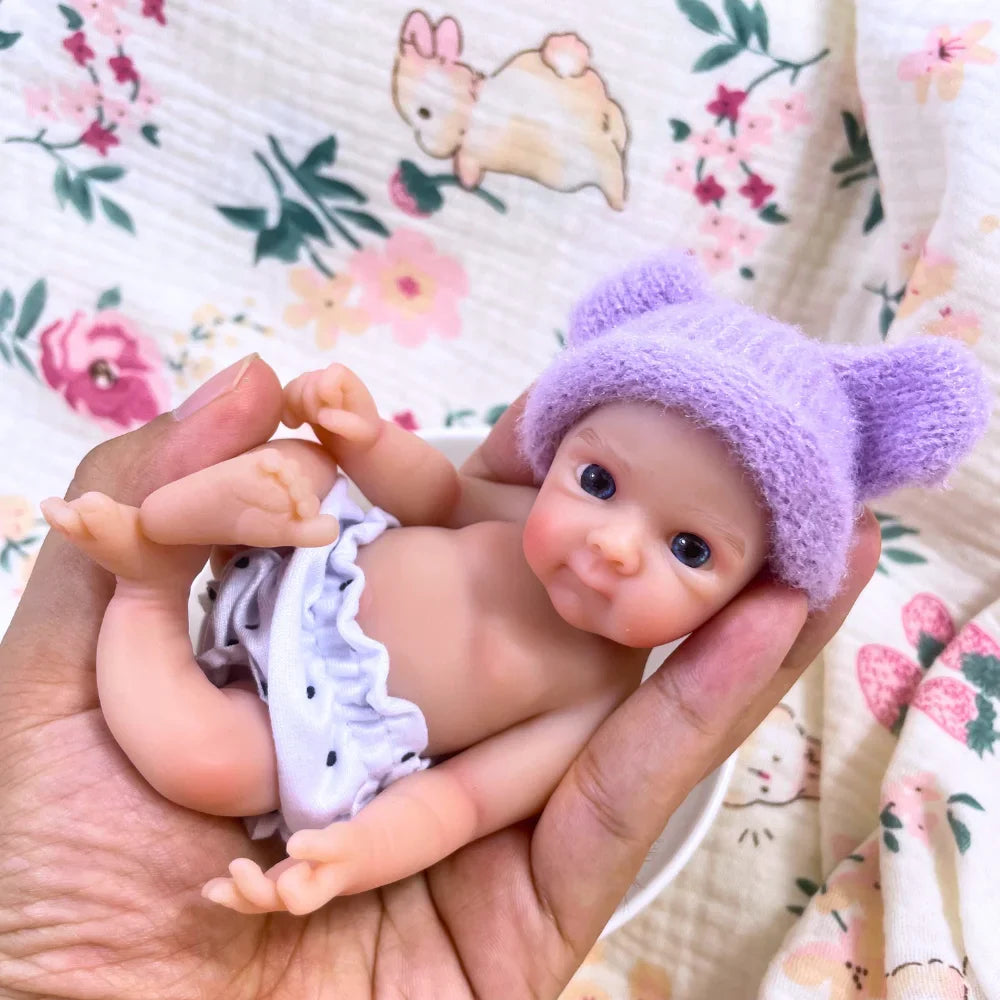 Bambola Reborn in Mini Silicone con Occhi Azzurri da 6 pollici - Bettie