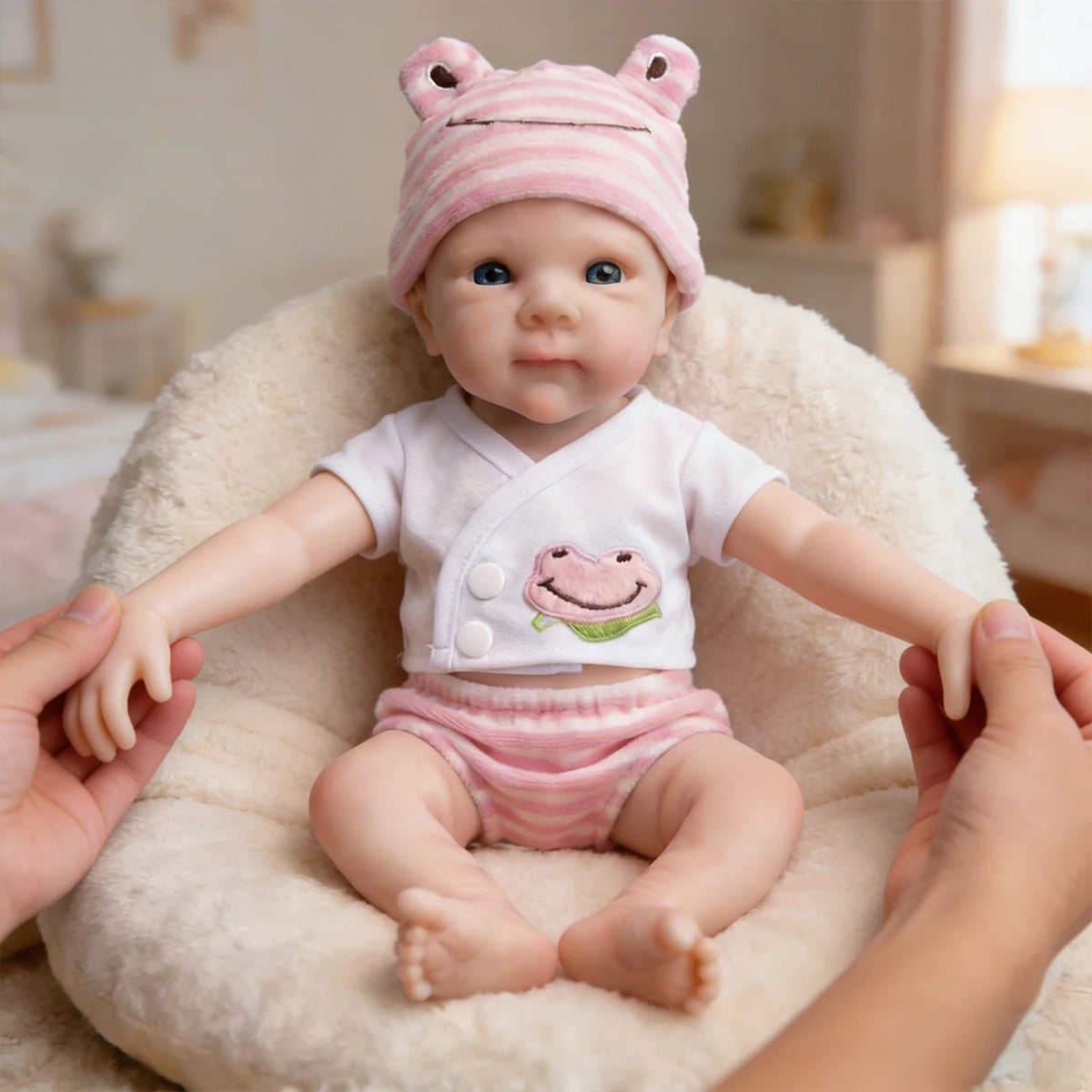 Bambina rinata Bettie in silicone da 30 cm con abiti rosa