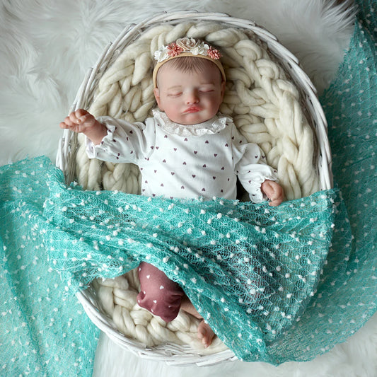 Bambola reborn realistica da 20 pollici con occhi chiusi - Rosalie