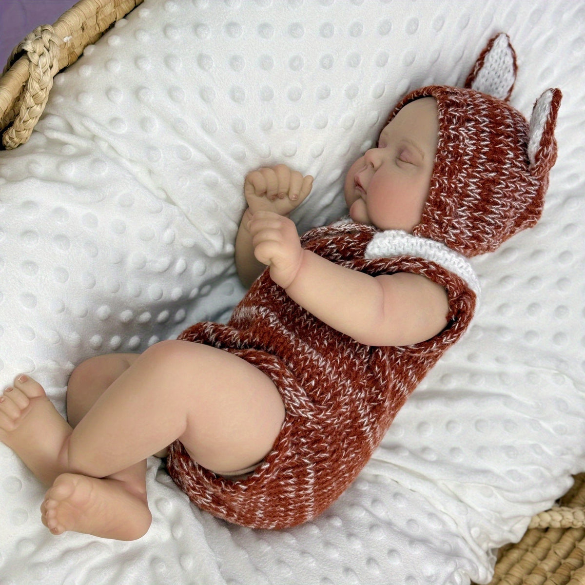 Bambola Reborn da 20 pollici con corpo morbido e pelle 3D che dorme - Peaches