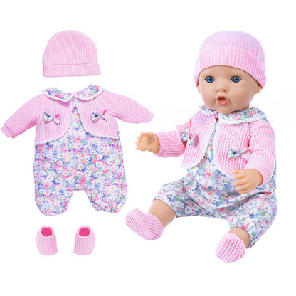 Set di vestiti con stampa floreale per bambole reborn da 17-18 pollici