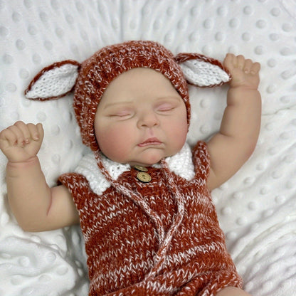 Bambola Reborn da 20 pollici con corpo morbido e pelle 3D che dorme - Peaches