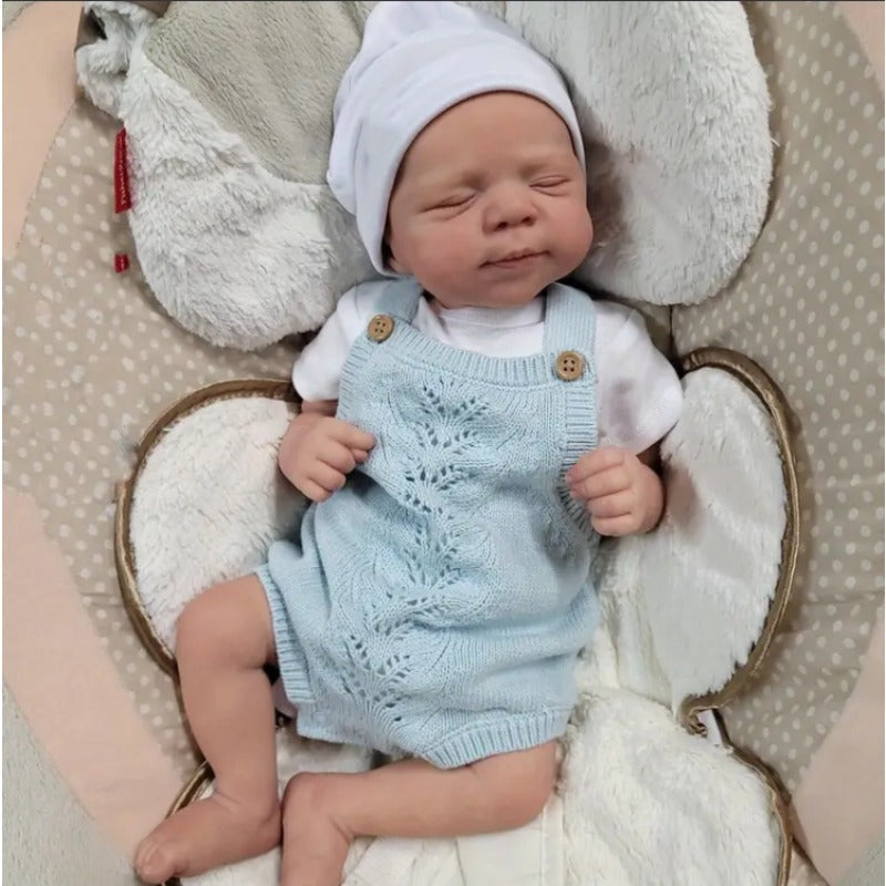 Bambola reborn realistica dipinta a mano da 48 cm Pascale che dorme