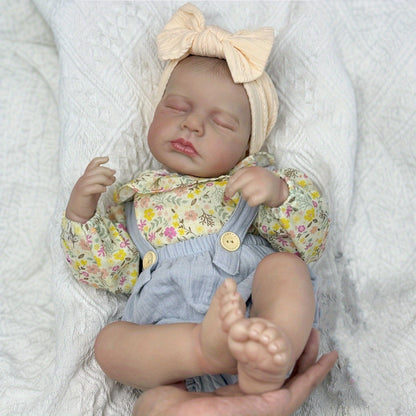 20 Inches Asleep LouLou Reborn Doll Girl in Floral Clothes