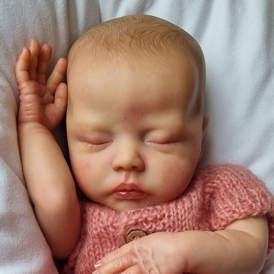 18 inch Reborn Dolls of sweet sleeping Nora without hair