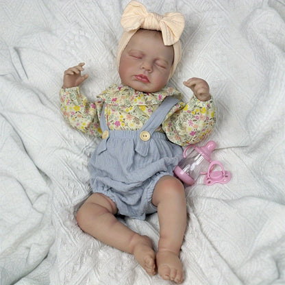 20 Inches Asleep LouLou Reborn Doll Girl in Floral Clothes