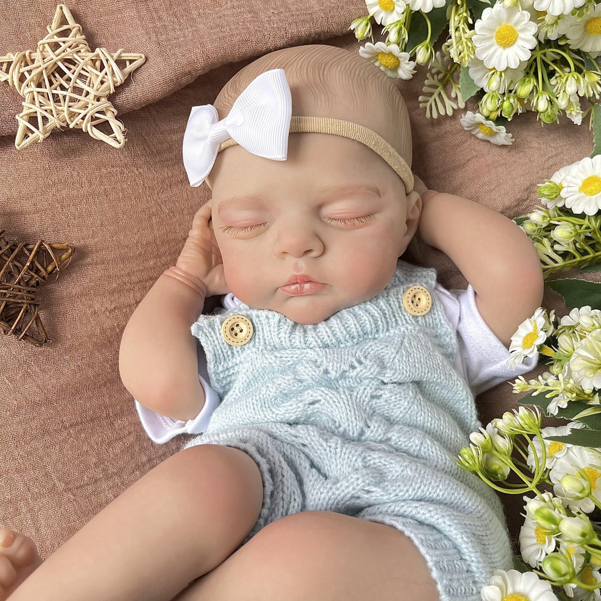 18 Inches Realistic Soft Body Closed Eyes Irys Reborn Doll