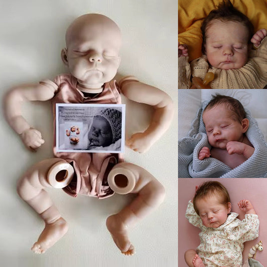 Kit bambola reborn Eric non verniciata con occhi chiusi da 21 pollici