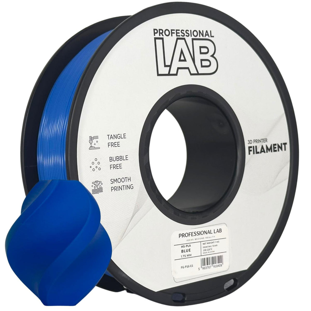 Spoel filament HS-PLA blauw, Prof. Lab, 1,75 mm
