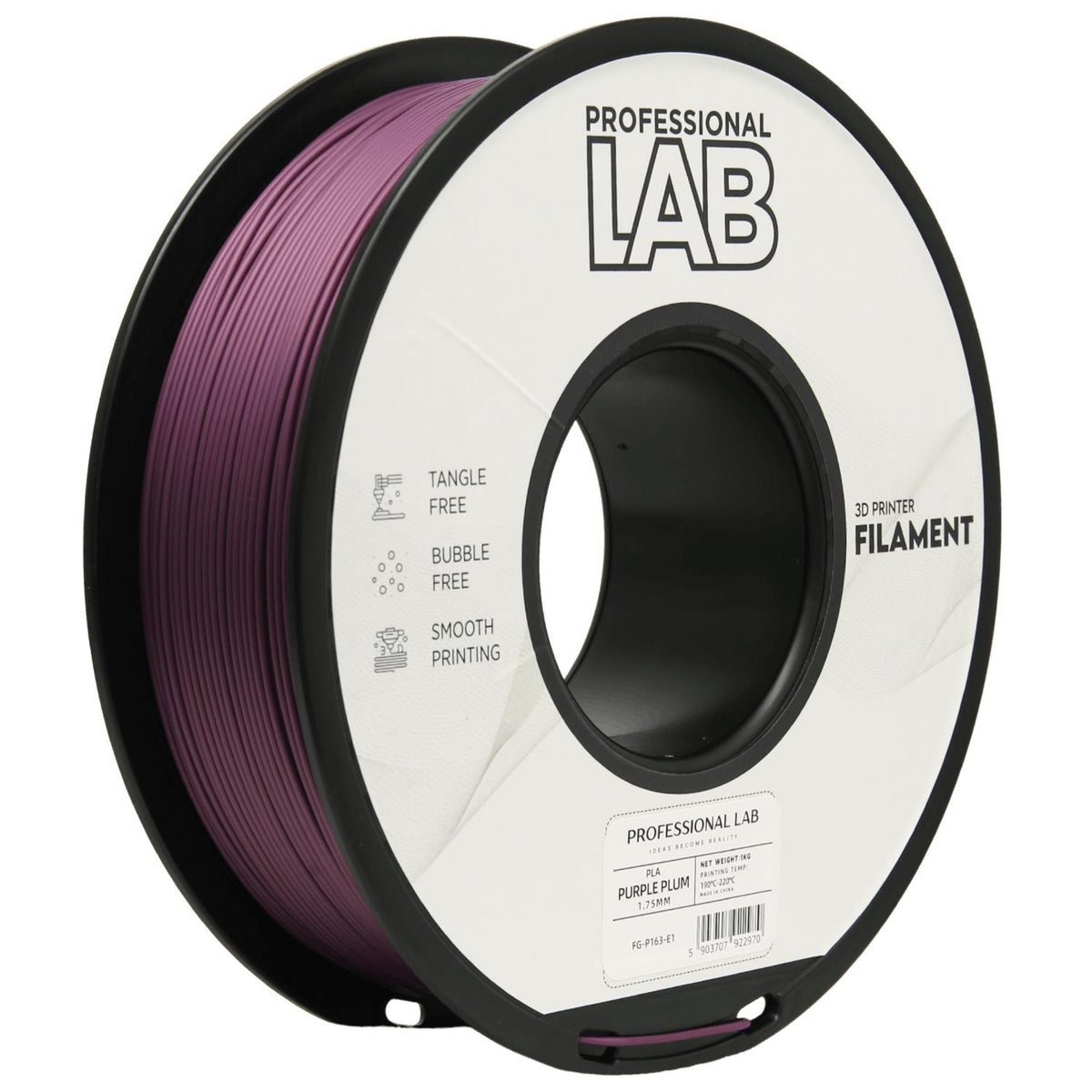 Spoel filament PLA pruimenpaars, Prof. Lab, 1,75 mm